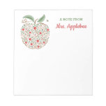 Seeds Of Knowledge Teacher&#39;s Apple Note Pad at Zazzle