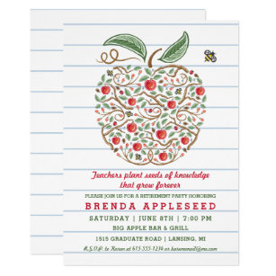 teacher retirement invitations
