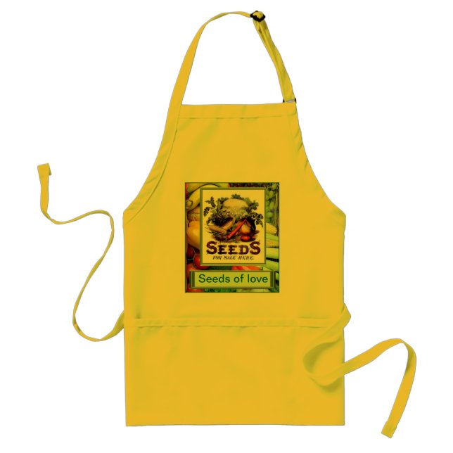 Seeds of love adult apron (Front)