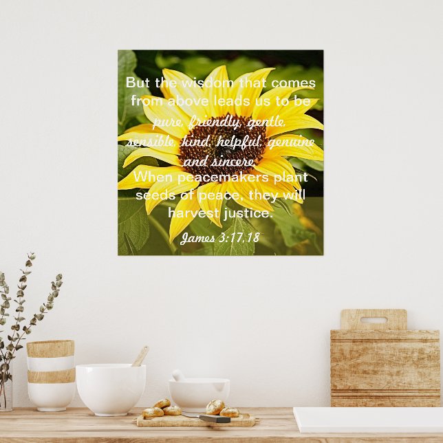 seeds of peace bible verse James 3:17-18 Poster | Zazzle