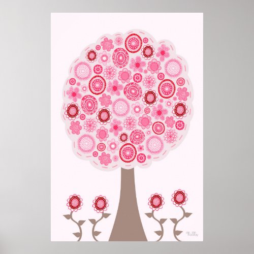 Seeds of Pink Love Tree Poster