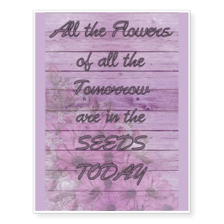 SEEDS TODAY TEMPORARY TATTOOS