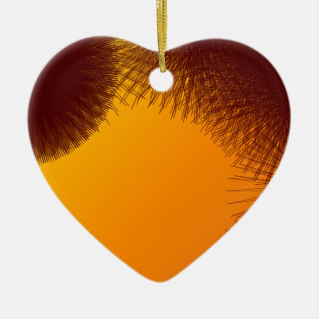 seedy beautiful lie abstract art ceramic ornament (Front)