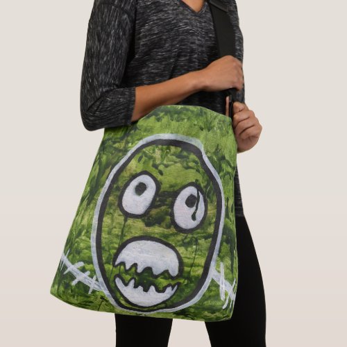 Seedy Pete Skull Odd Whimsical Monster Art Crossbody Bag