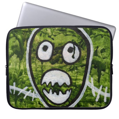 Seedy Pete Skull Odd Whimsical Monster Art Quirky Laptop Sleeve