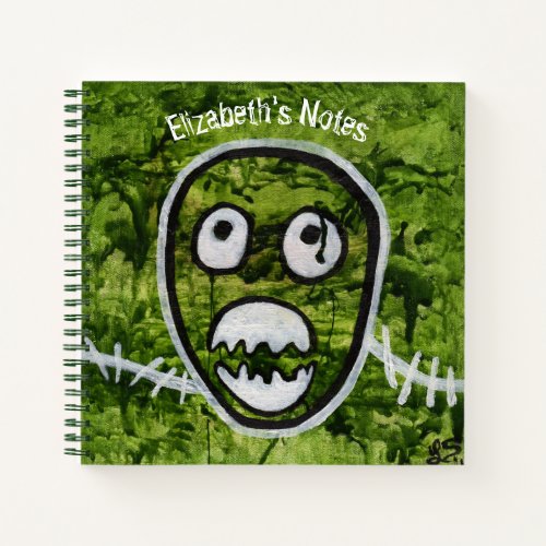 Seedy Pete Skull Odd Whimsical Monster Art Quirky Notebook