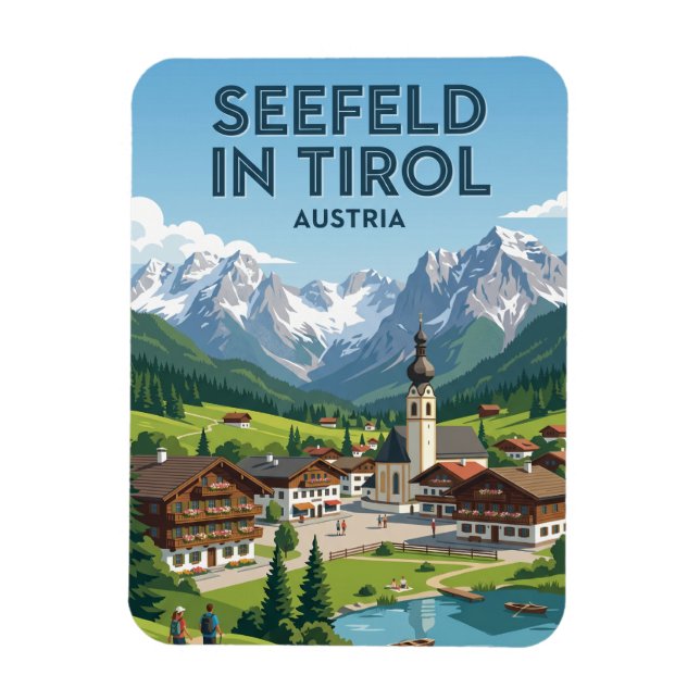 Seefeld in Tirol Austria Magnet (Vertical)
