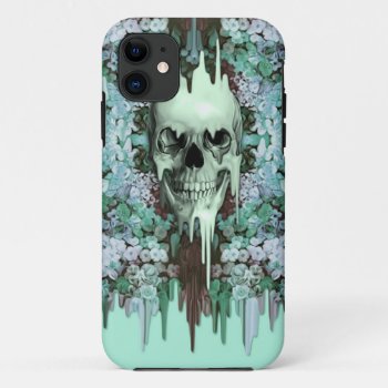 Seeing Color Melting Sugar Skull Iphone 11 Case by KPattersonDesign at Zazzle