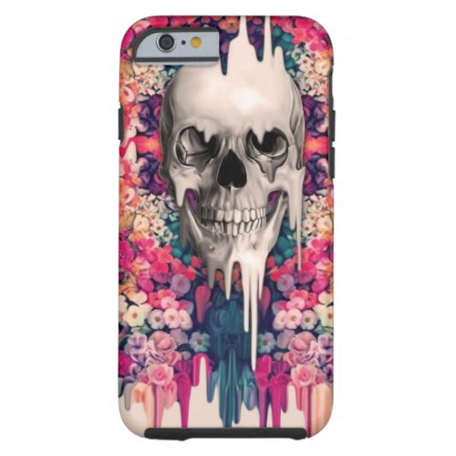 Seeing Color Melting Sugar Skull Tough iPhone 6 Case