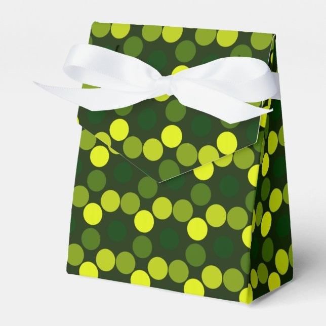 Seeing Dots Lemon Lime-Tent Favor Box (Front Side)