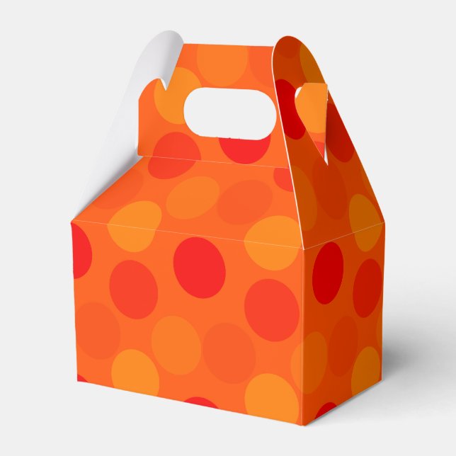 Seeing Dots Orange-Gable Favor Box (Front Side)