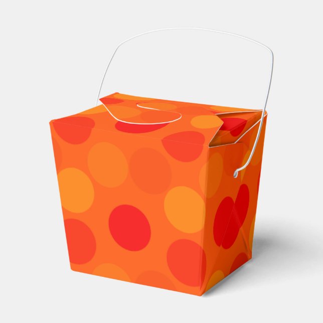 Seeing Dots Orange-Take Out Favor Box (Front Side)
