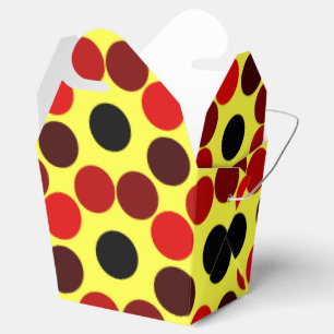 Seeing Dots Red Yellow-Take Out Favor Box