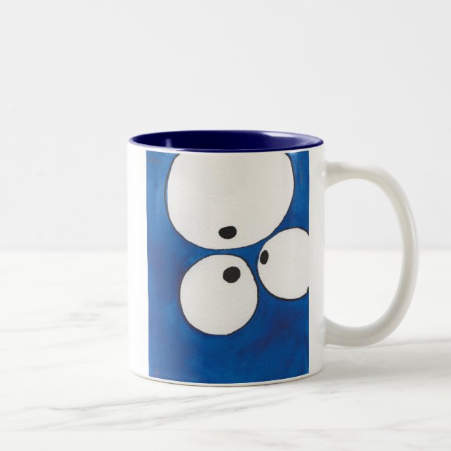 Seeing Eye to Eye to Eye, Blue, Mug (Right)
