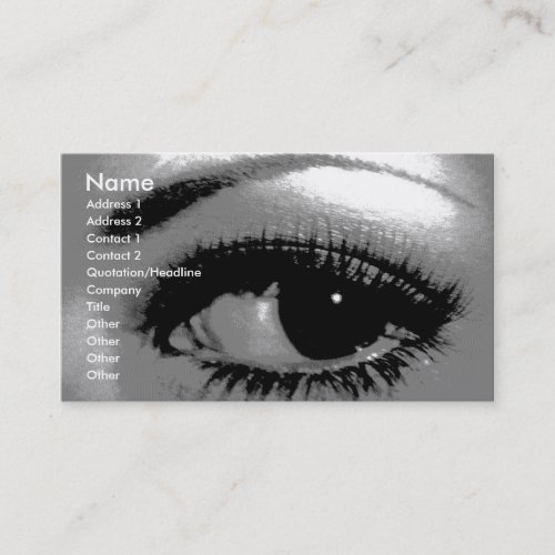 Seeing is Believing/Beautiful Eye Business Card