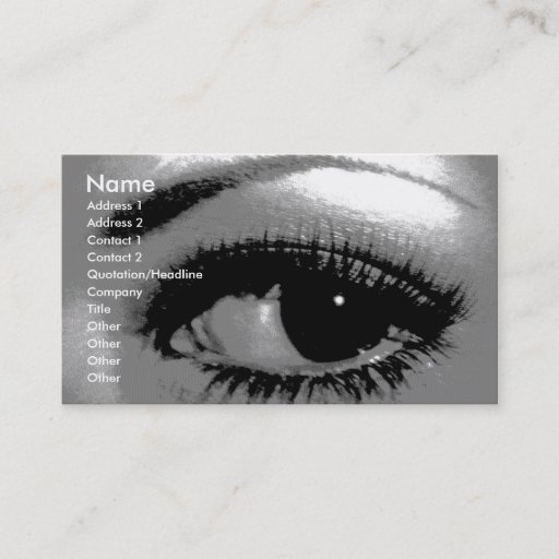 Customizable Seeing is Believing/Beautiful Eye Business Card