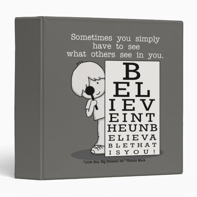 Seeing is Believing-Eye Chart 3 Ring Binder (Front/Spine)