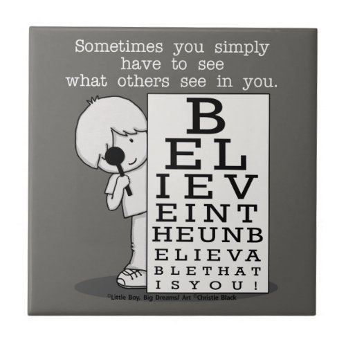 Seeing is Believing_Eye Chart Ceramic Tile