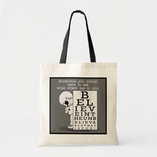 Seeing is Believing_Eye Chart Tote Bag