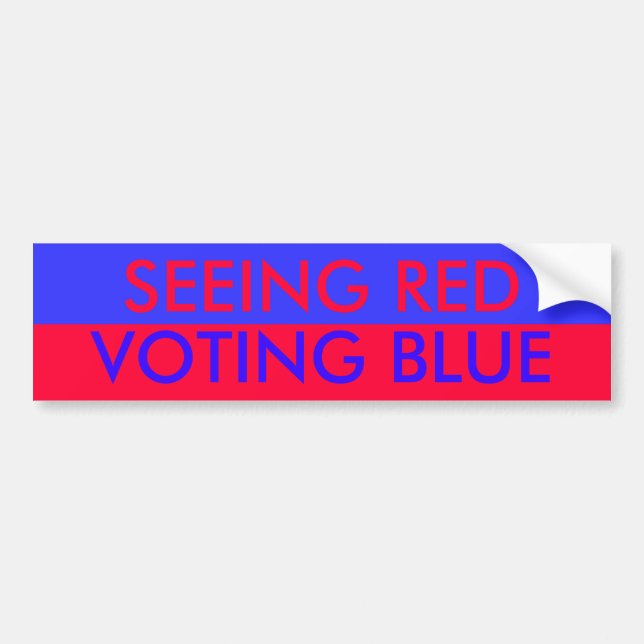 Seeing Red Bumper Sticker (Front)