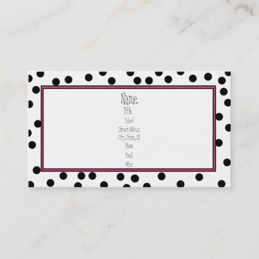 Customizable Seeing Spots Business Card