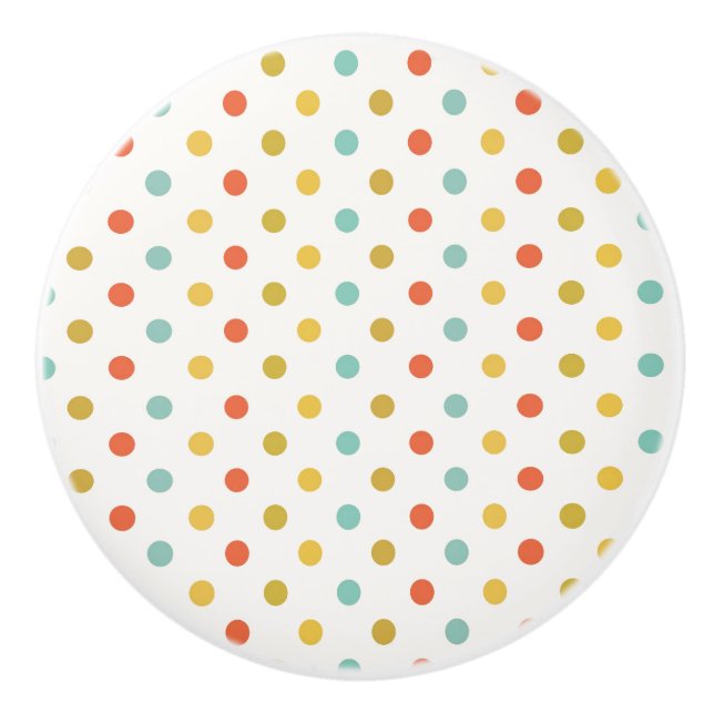Seeing Spots Polka Dots Ceramic Knob (Front)