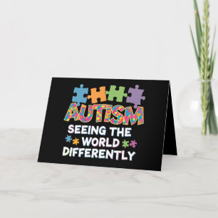Seeing the World Differently Autism Awareness Letterpress Thank You Card