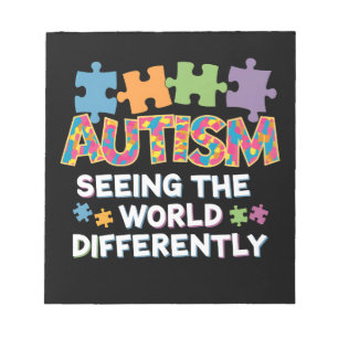 Seeing the World Differently Autism Awareness Notepad