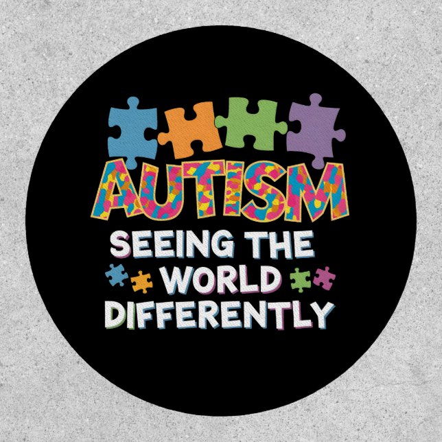 Seeing the World Differently Autism Awareness Patch (Front)