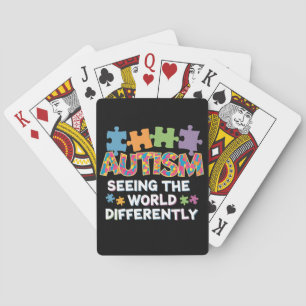 Seeing the World Differently Autism Awareness Poker Cards
