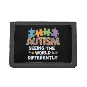Seeing the World Differently Autism Awareness Tri-fold Wallet