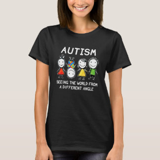 Seeing The World From A Different Angle Autism Awa T-Shirt