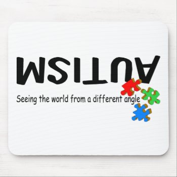 Seeing The World From A Different Angle (pieces) Mouse Pad by AutismZazzle at Zazzle