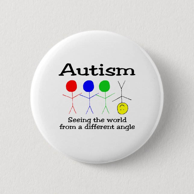Seeing The world From A Different Angle Pinback Button (Front)