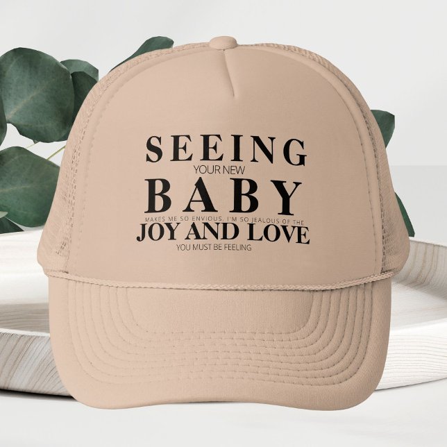 Seeing Your New Baby Joy and Love Trucker Hat (Creator Uploaded)