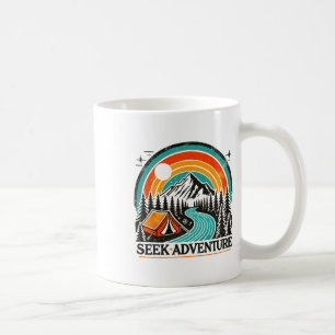 Seek Adventure Graphic Explore The Outdoors And Ca Coffee Mug