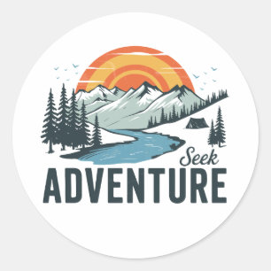 Seek Adventure - Nature Adventure Classic Round Sticker