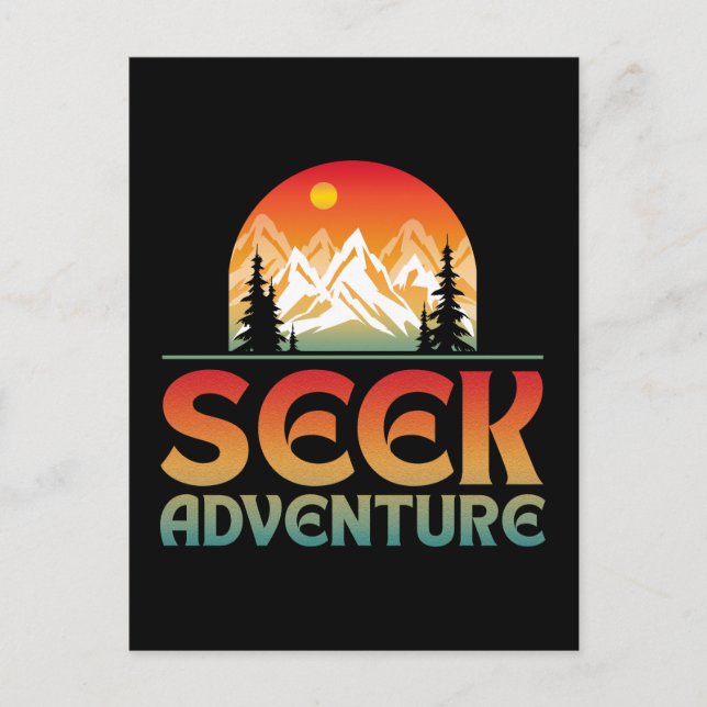 SEEK ADVENTURE POSTCARD (Front)