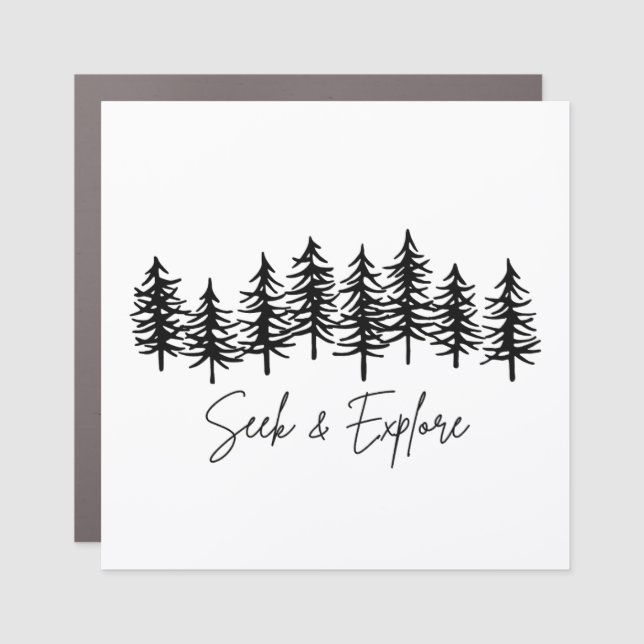 Seek & Explore Car Magnet (Front)