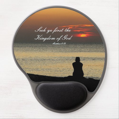 Seek First Kingdom of God Matthew 633 Sunset Gel Mouse Pad