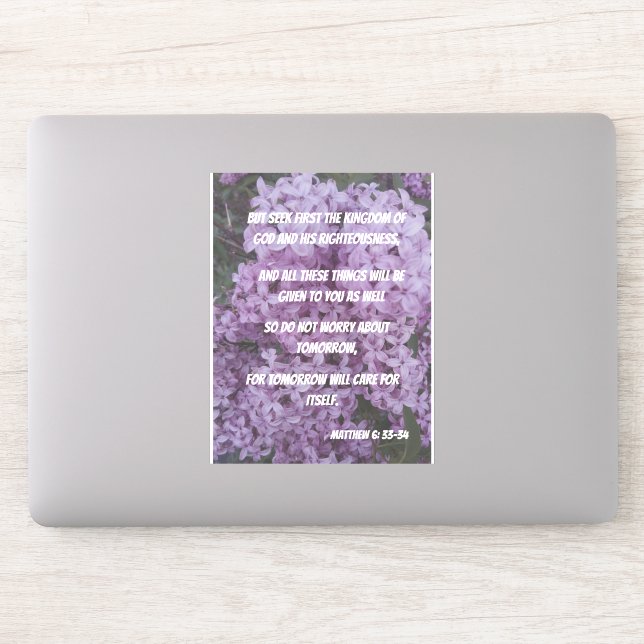 Seek God And Don't Worry Bible Verses Large Sticker (Computer)