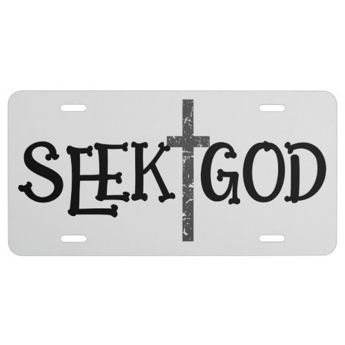Seek God  License Plate