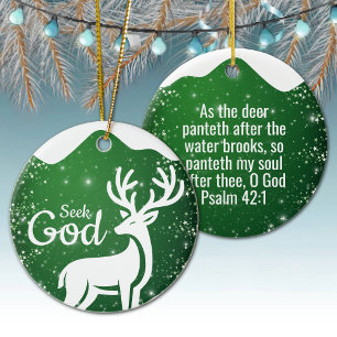 Seek God Religious Holiday  ⛪️ 🎄 Ceramic Ornament