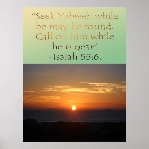 Seek God Sunrise Poster