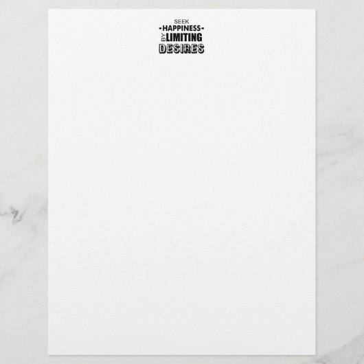 Seek Happiness By Limiting Desires (Front)