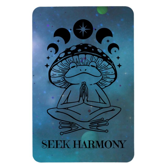 Seek Harmony Zen Frog Magnet (Vertical)