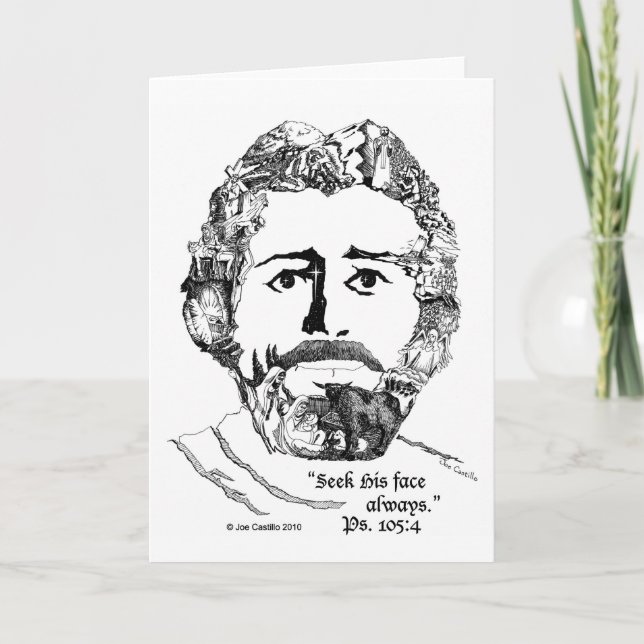 "Seek His Face Always" Ps. 105:4 Card (Front)