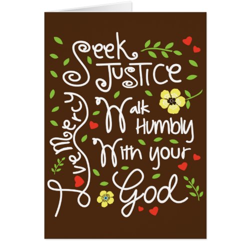 Seek Justice Love Mercy Walk Humbly Micah 6 8
