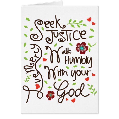 Seek Justice Love Mercy Walk Humbly Micah 6 8