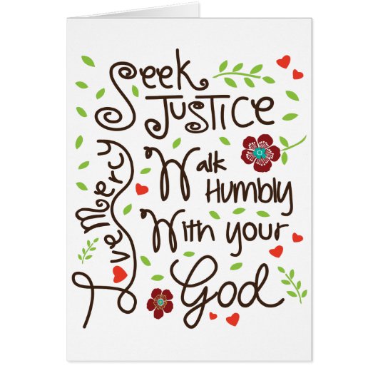 Seek Justice Love Mercy Walk Humbly Micah 6 8 (Front)